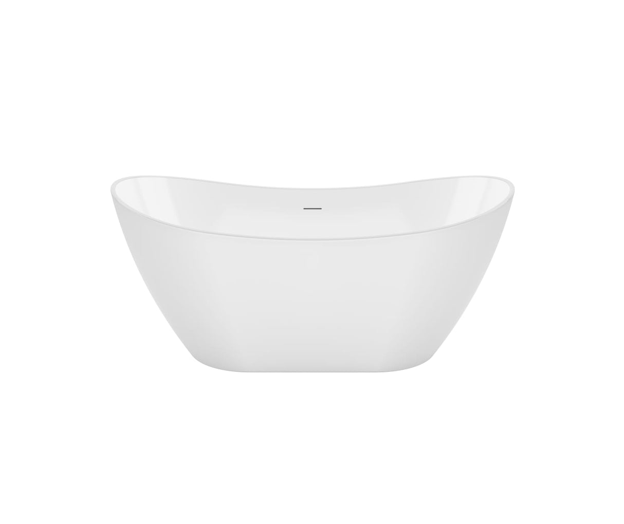 MAAX 107510-000-001-000 Mahaba 60 x 29 Acrylic Freestanding Oval Center Drain Bathtub in White