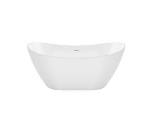 MAAX 107510-000-001-000 Mahaba 60 x 29 Acrylic Freestanding Oval Center Drain Bathtub in White