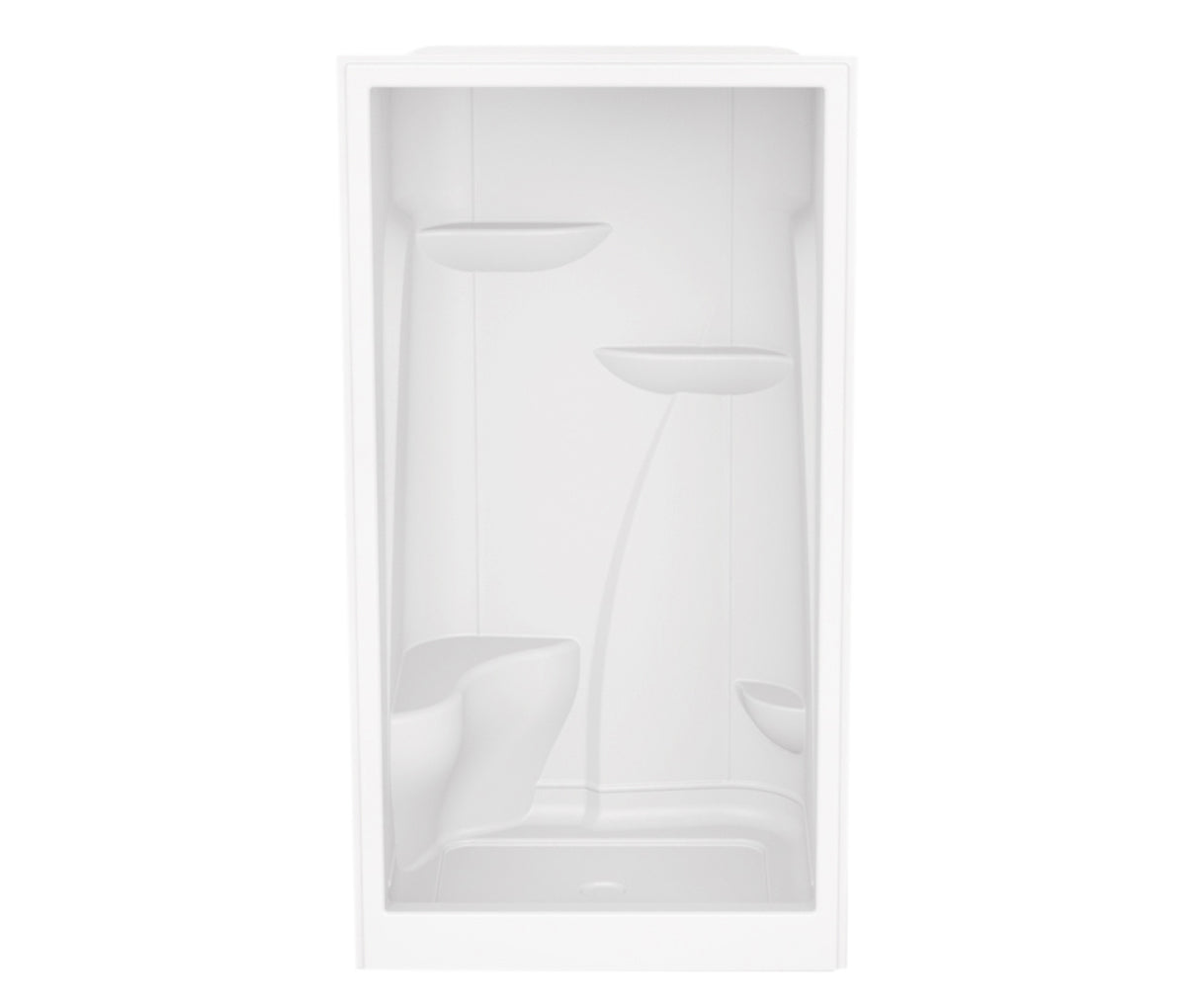 MAAX 103675-000-001-002 M148 48 x 36 Acrylic Alcove Center Drain One-Piece Shower in White