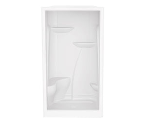 MAAX 103675-000-001-000 M148 48 x 36 Acrylic Alcove Center Drain One-Piece Shower in White