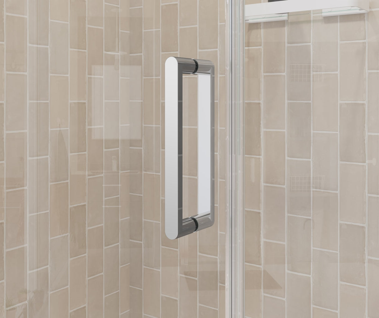 MAAX 138262-900-084-100 Manhattan 27-29 x 68 in. 6 mm Pivot Shower Door for Alcove Installation with Clear glass & Round Handle in Chrome