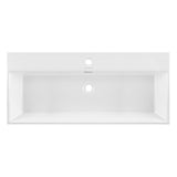 Claire 40 Ceramic Console Sink White Basin Chrome Legs