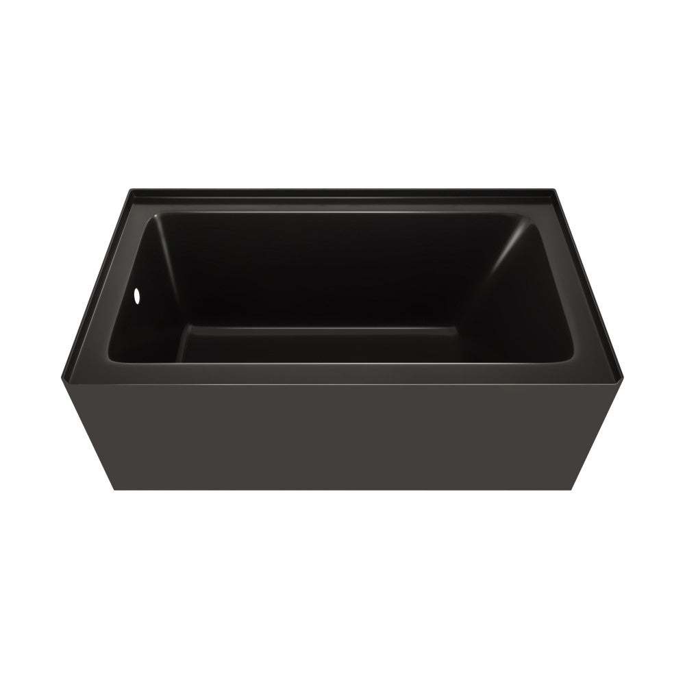 Voltaire 54 x 30 Skirted Left Drain Soaking Apron Bathtub in Glossy Black