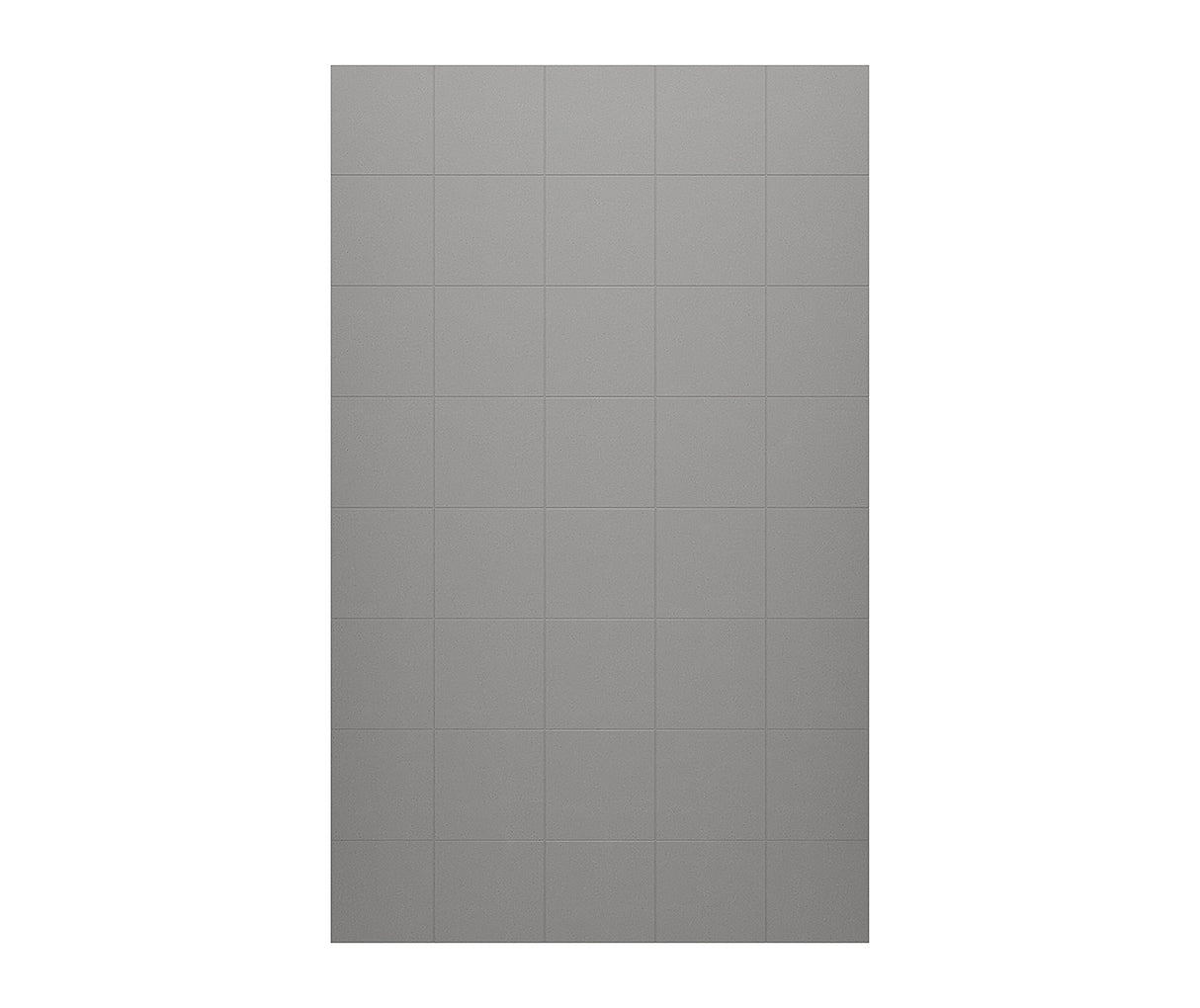 Swanstone SSSQ-6296-1 62 x 96 Swanstone Square Tile Glue up Bath Single Wall Panel in Ash Gray SSSQ629601.203