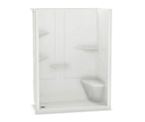 MAAX 107003-2-000-001 ALLIA SH-6034 Acrylic Alcove Center Drain One-Piece Shower in White