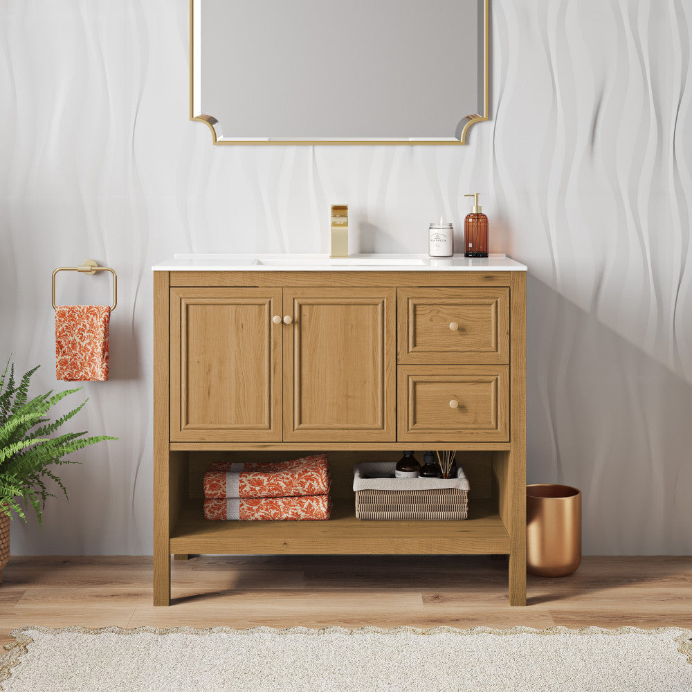 Chateau 36" Bathroom Vanity in Natural Oak