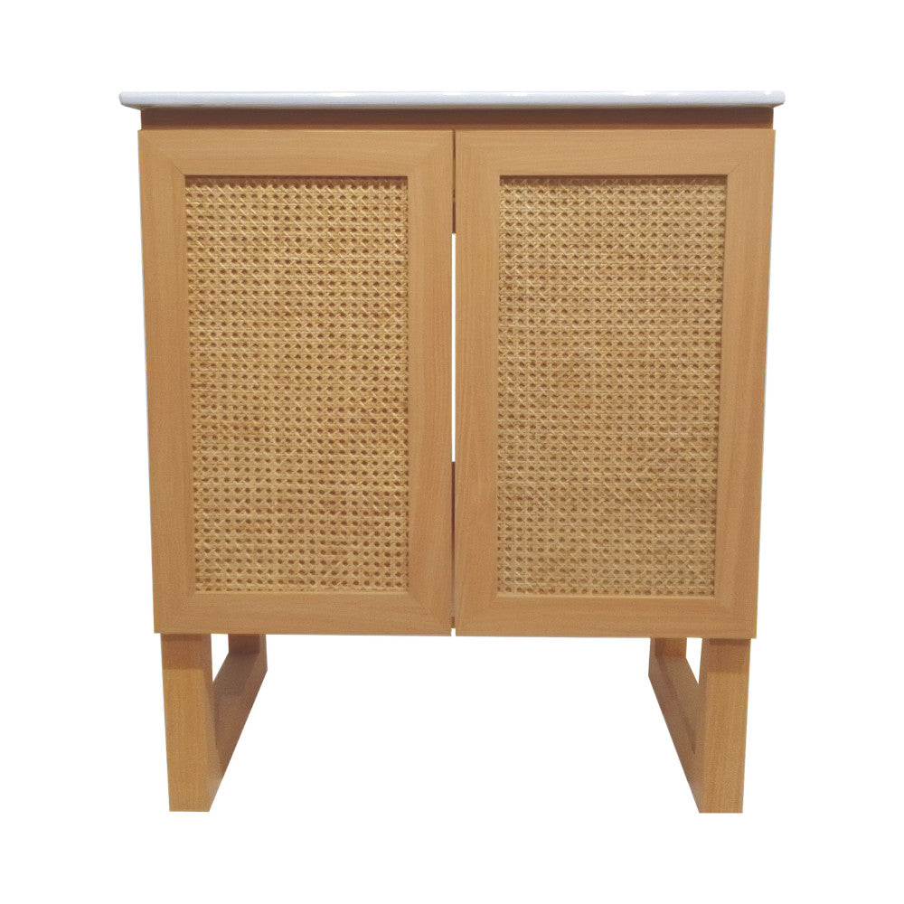 Arles 30" Freestanding Bathroom Vanity in Natural Oak with Sink Top