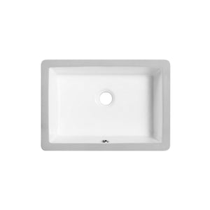 DAX Ceramic Single Bowl Undermount Bathroom Basin, White BSN-1812