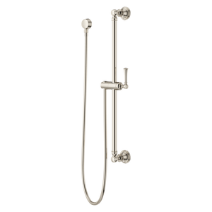 Transitional Round 30 in. Slide Bar with 60 in. Hose in Polished Nickel