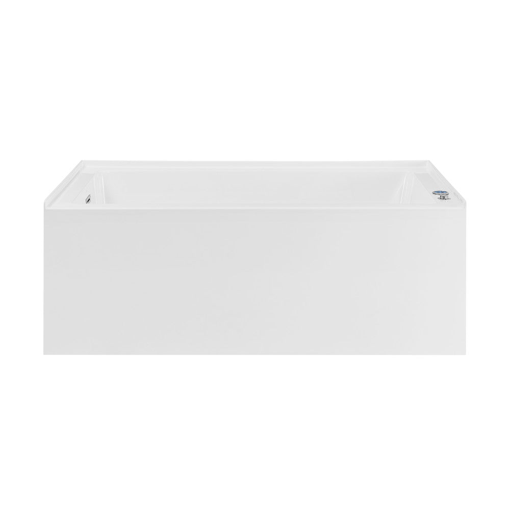 Avancer 60" x 36" Left-Hand Drain Rectangular Alcove Whirlpool Bathtub with Apron