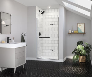 MAAX 139576-900-340-000 Reveal Sleek 71 38-41 x 71 ½ in. 8mm Pivot Shower Door for Alcove Installation with Clear glass in Matte Black
