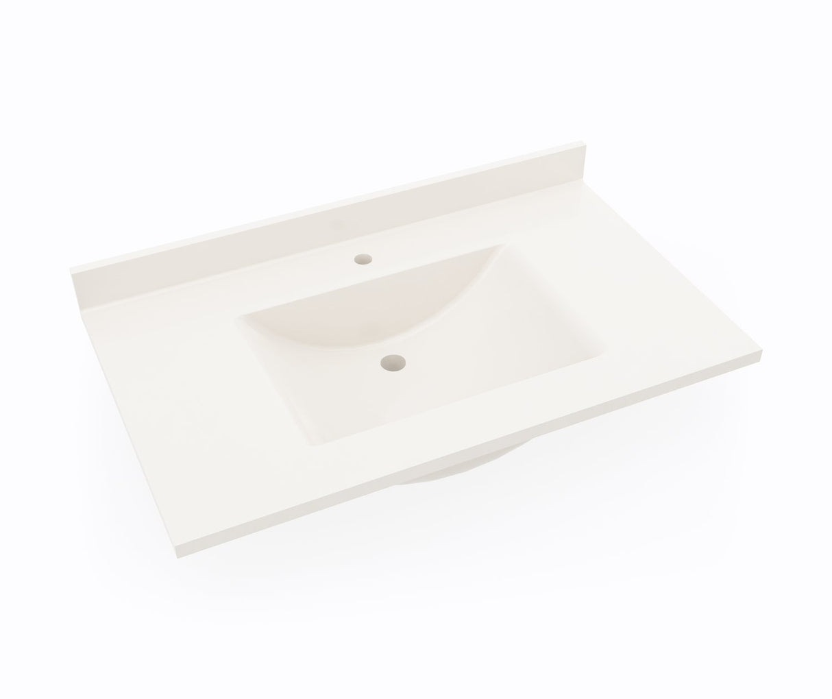 Swanstone CV1B2237 Contour 22 x 37 Single Bowl Vanity Top in Bisque CV02237.018