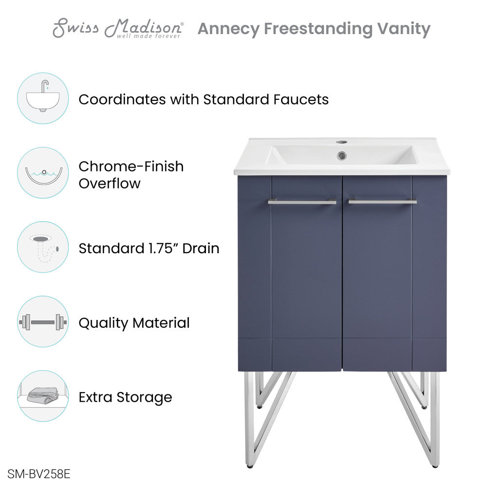 Annecy 24" Bathroom Vanity in Cinder Purple