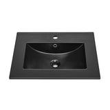 24" Vanity Top Bathroom Sink in Matte Black