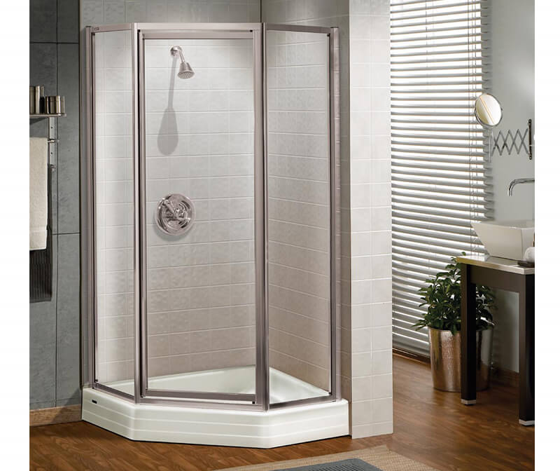MAAX 137901-900-084-000 Silhouette Neo-angle 38 x 38 x 70 in. Pivot Shower Door for Corner Installation with Clear glass in Chrome