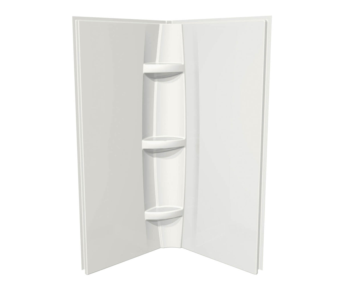 MAAX 105067-000-001-000 42 x 72 in. Acrylic Direct-to-Stud Two-Piece Shower Wall Kit in White