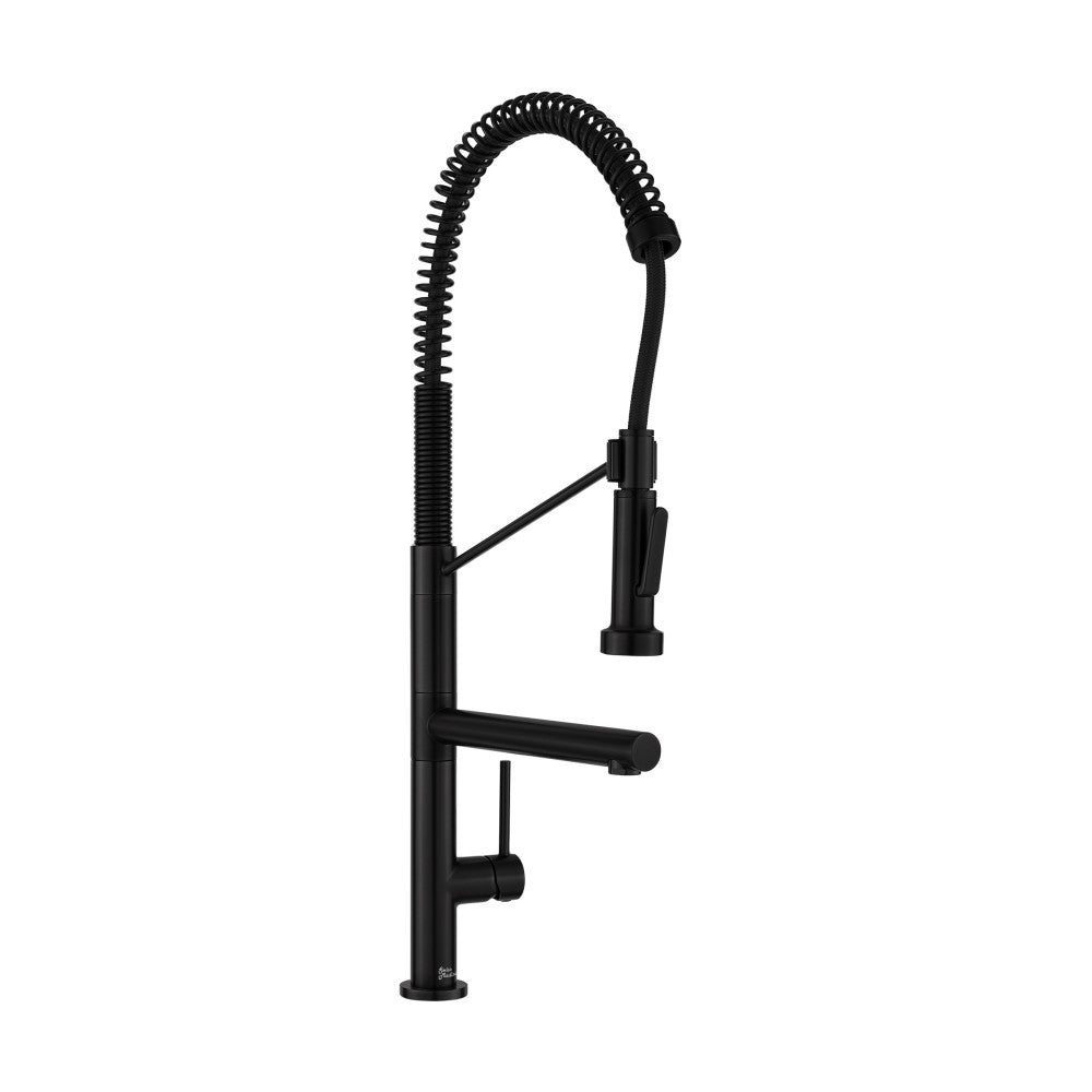 Nouvet Single Handle, Pull-Down Kitchen Faucet with Pot Filler in Matte Black