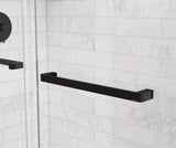MAAX 135322-900-340-000 Uptown 56-59 x 76 in. 8 mm Bypass Shower Door for Alcove Installation with Clear glass in Matte Black