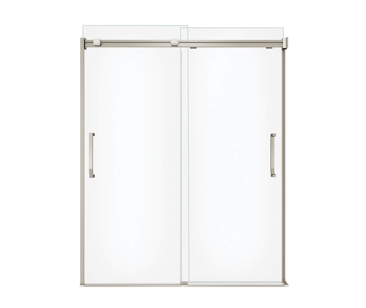 MAAX 138762-900-305-000 Inverto 56-59 x 70 ½-74 in. 8mm Bypass Shower Door for Alcove Installation with Clear glass in Brushed Nickel