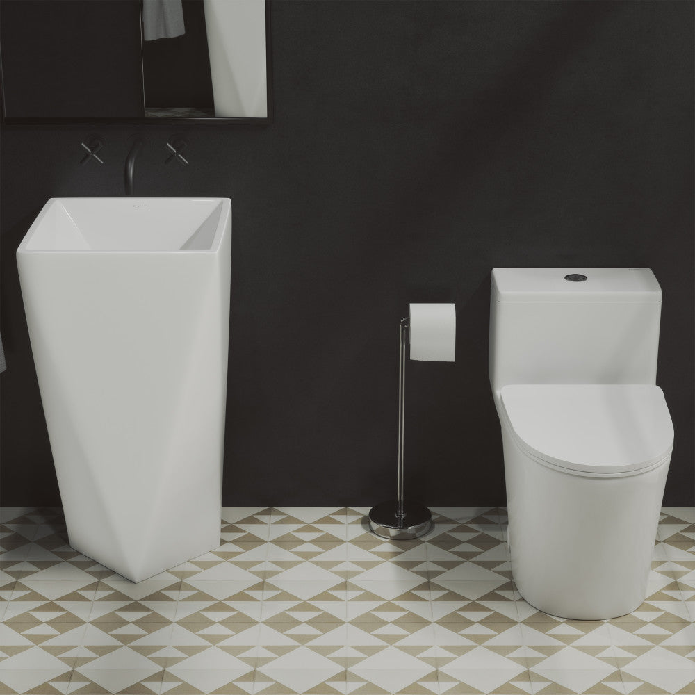 Arles One-Piece Elongated Toilet Vortex Dual-Flush 0.8/1.18 gpf