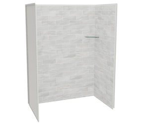 MAAX 107463-312-504 Utile 6032 Composite Direct-to-Stud Three-Piece Alcove Shower Wall Kit in Organik Permafrost
