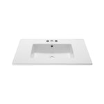 Voltaire 31 Vanity Top Sink with 3 Centerset Faucet Holes