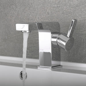 DAX Brass Single Handle Bathroom Faucet, Chrome DAX-8227