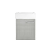 Colmer 18 Single, Brushed Grey, One Cabinet, Bathroom Vanity