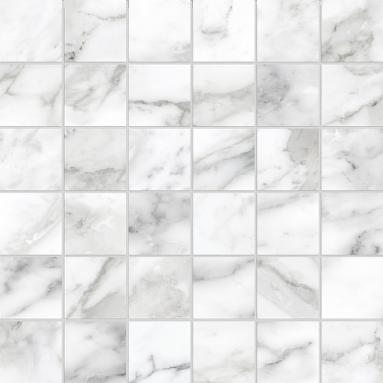 Anatolia Tile 2X2 La Marca Arabescato Honed 36 Piece Porcelain Mosaics. 1 Sheet = .96 Sf. 4501-0367-0 (68-468) Arabescato 2x2 Honed - premium natural stone mosaic tile from Anatolia Tile, available at PoshHaus showroom in Keene, NH