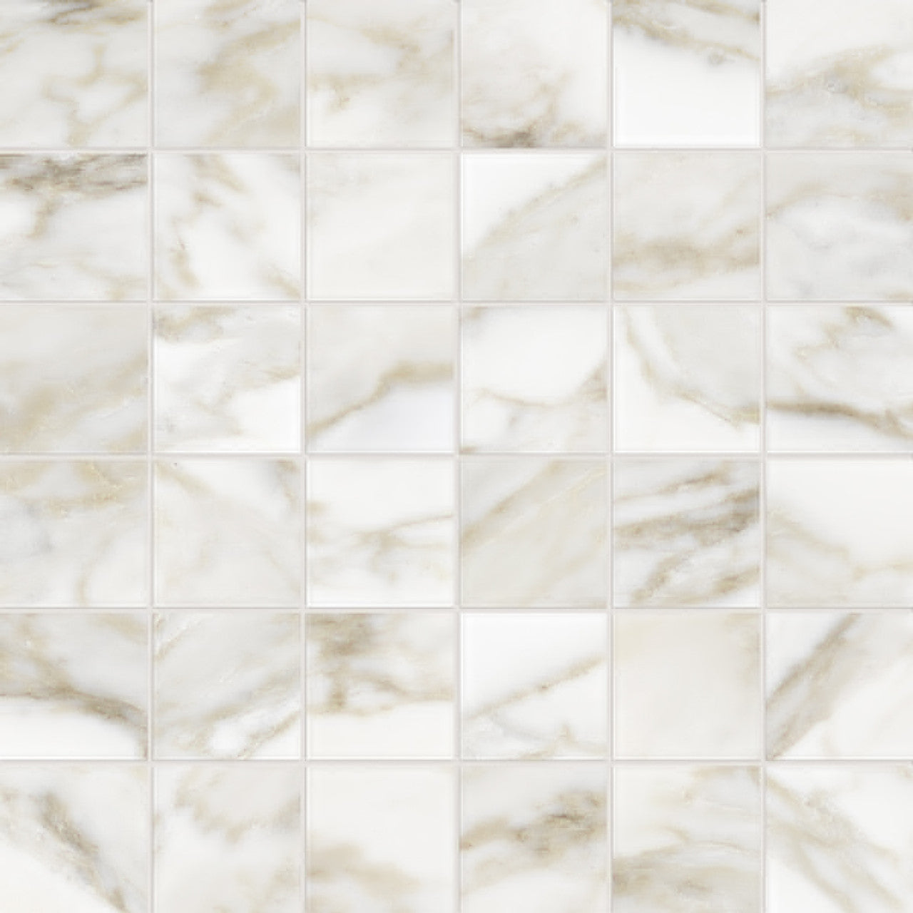 Anatolia 2X2 La Marca Calacatta Paonazza Honed Porcelain Mosaic *** 1 Sheet Covers .958 Sqft *** 4501-0369-2  - premium natural stone mosaic tile from Anatolia Tile, available at PoshHaus showroom in Keene, NH