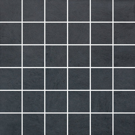 Anatolia Tile 2X2 Matte Black Cinq 36 Piece Ceramic Mosaics. 1 Sheet = 1.16 Sq. Ft. 4001-0006-0 (46-192) Black 2x2 - premium natural stone mosaic tile from Anatolia Tile, available at PoshHaus showroom in Keene, NH