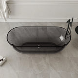 New England Home Goods Daytona 69" Freestanding Tub in Sepia - Stone Resin Solid Surface