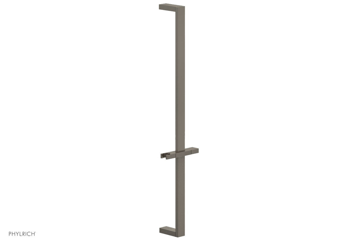 Phylrich 3-502-15A 27" Flat Adjustable Slide Bar with Hand Shower Hook 3-502 - Pewter