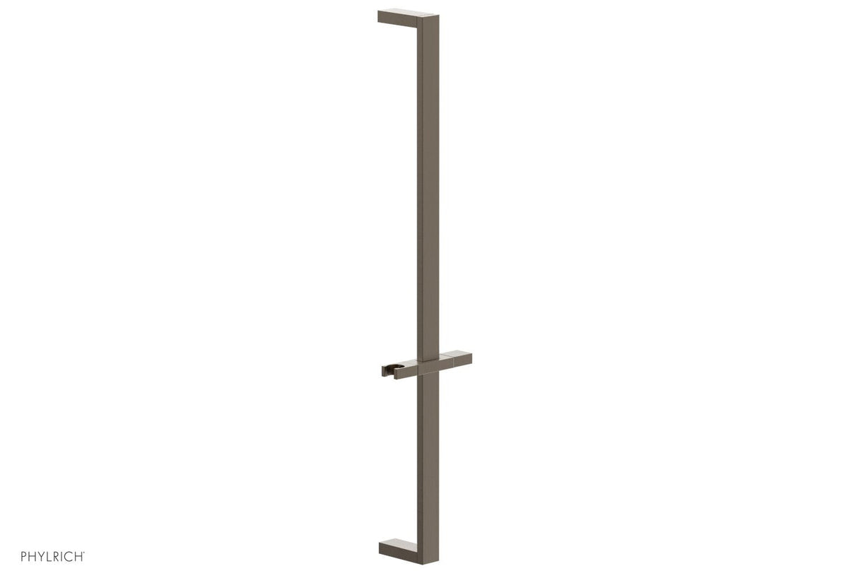 Phylrich 3-502-OEB 27" Flat Adjustable Slide Bar with Hand Shower Hook 3-502 - Old English Brass