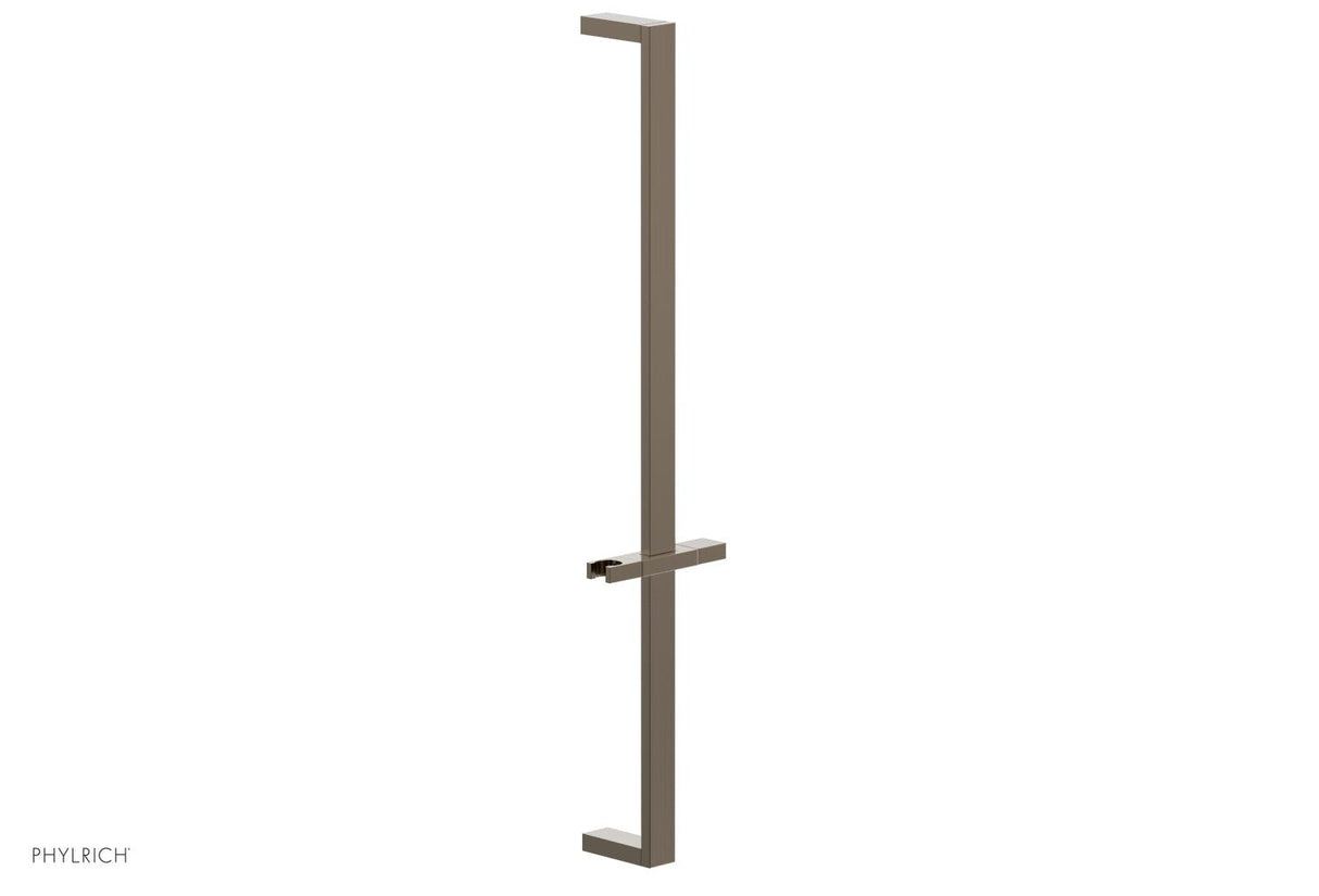 Phylrich 3-502-047 27" Flat Adjustable Slide Bar with Hand Shower Hook 3-502 - Antique Brass