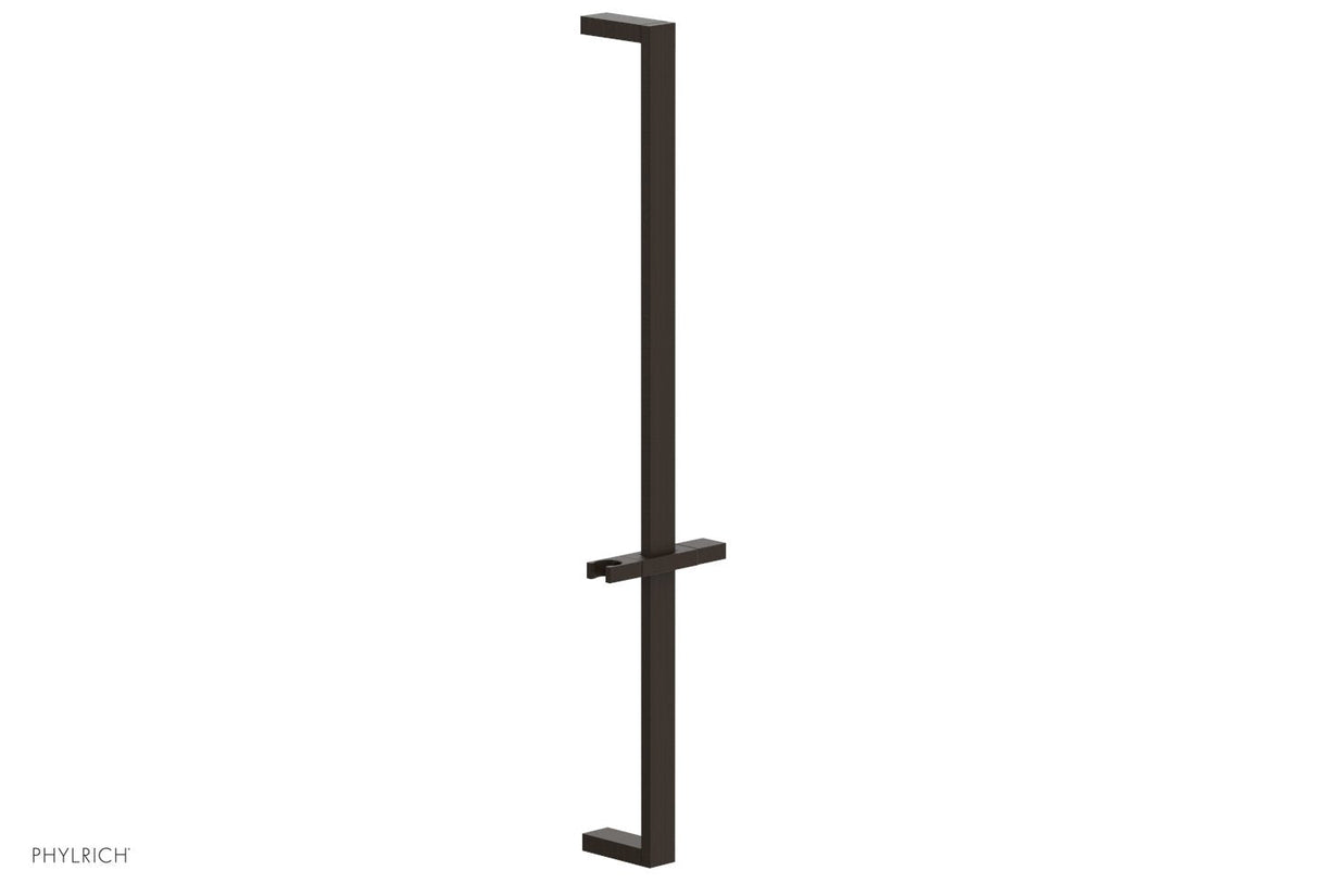 Phylrich 3-502-11B 27" Flat Adjustable Slide Bar with Hand Shower Hook 3-502 - Antique Bronze