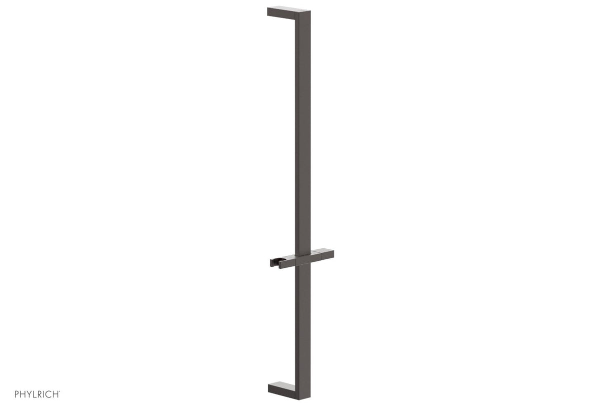 Phylrich 3-502-05W 27" Flat Adjustable Slide Bar with Hand Shower Hook 3-502 - Weathered Copper