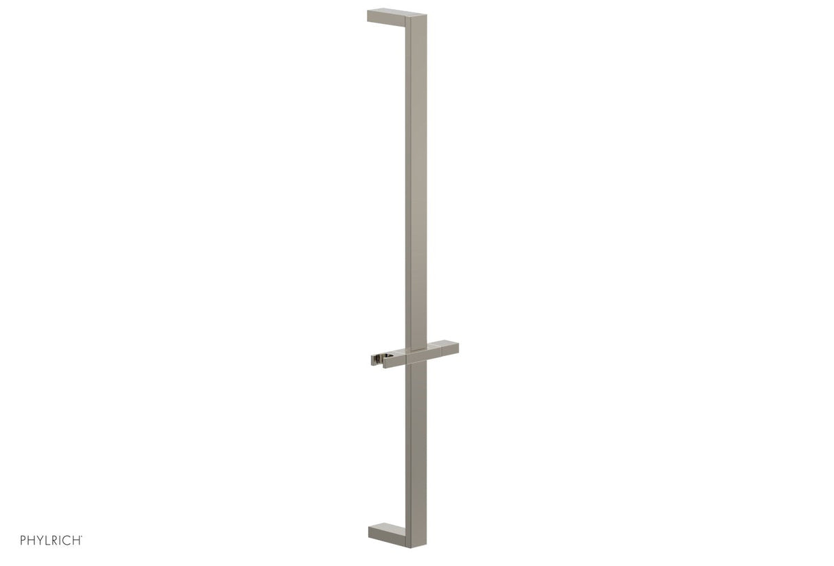 Phylrich 3-502-014 27" Flat Adjustable Slide Bar with Hand Shower Hook 3-502 - Polished Nickel