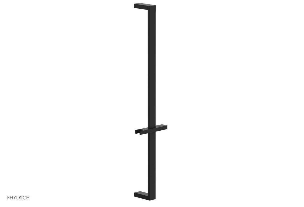 Phylrich 3-502-040 27" Flat Adjustable Slide Bar with Hand Shower Hook 3-502 - Matte Black