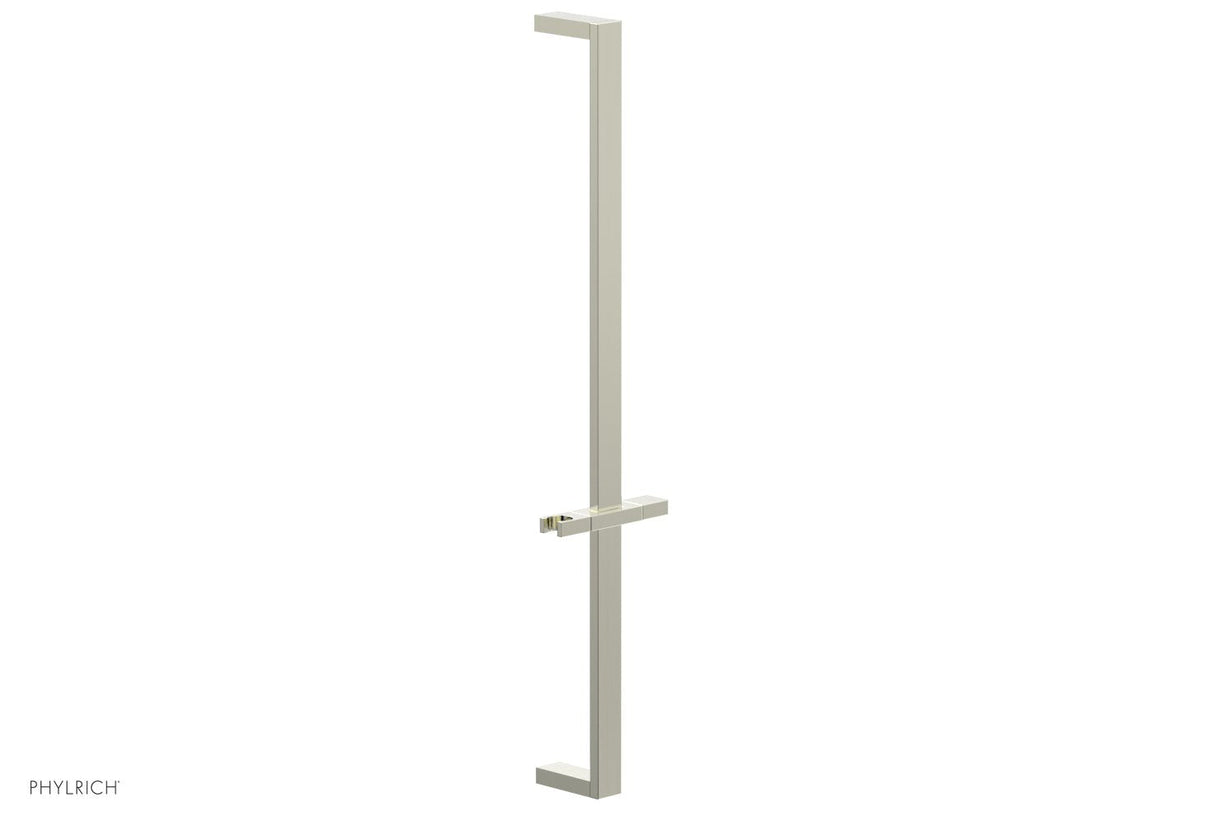 Phylrich 3-502-015 27" Flat Adjustable Slide Bar with Hand Shower Hook 3-502 - Satin Nickel