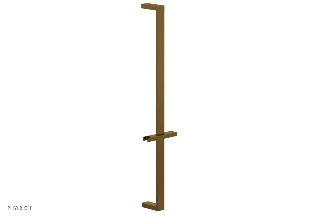 Phylrich 3-502-002 27" Flat Adjustable Slide Bar with Hand Shower Hook 3-502 - French Brass