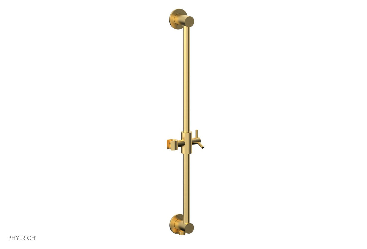 Phylrich 3-559-24B 24" Integrated Slide Bar with built in Hose Outlet 3-559 - Burnished Gold