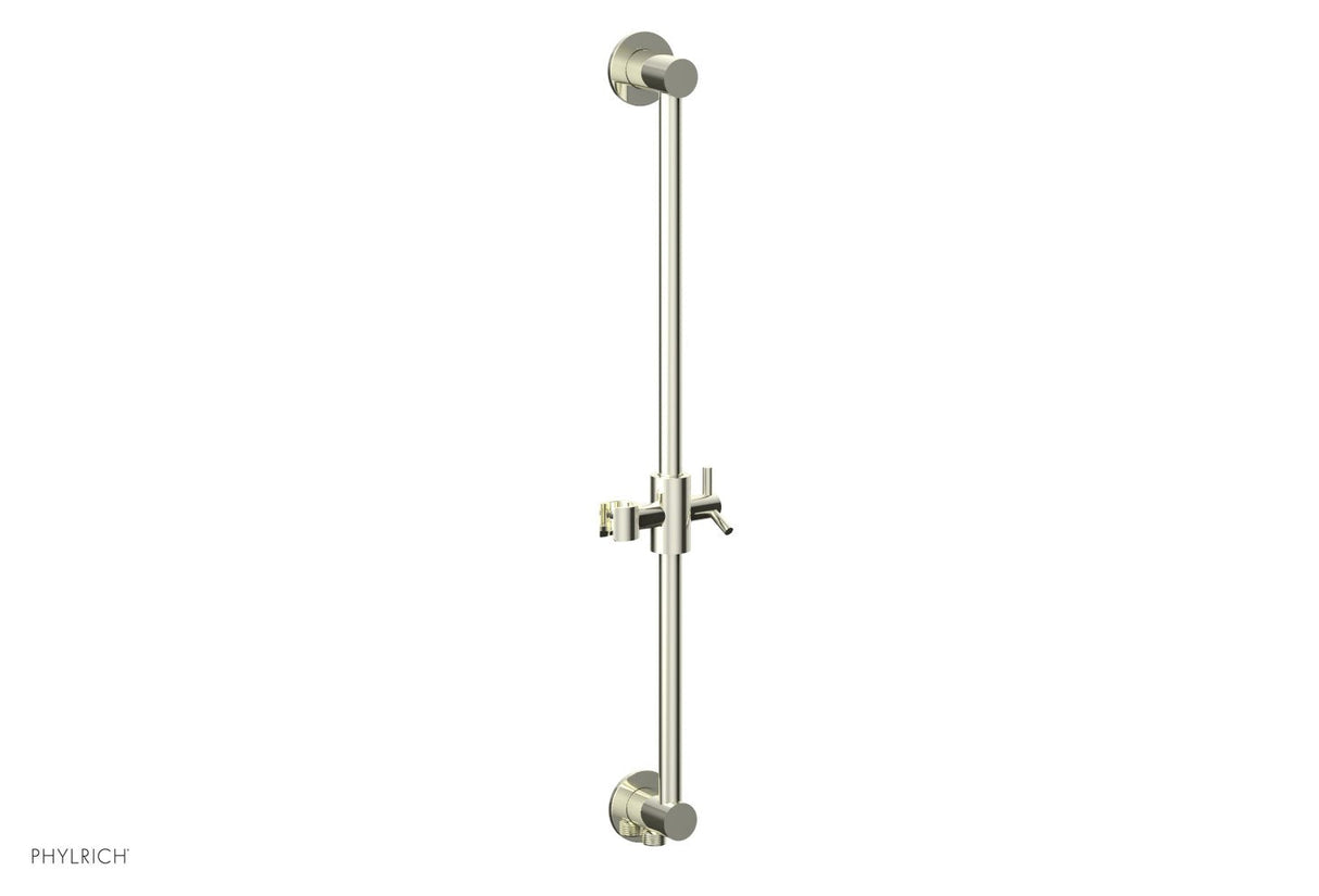 Phylrich 3-559-15B 24" Integrated Slide Bar with built in Hose Outlet 3-559 - Burnished Nickel