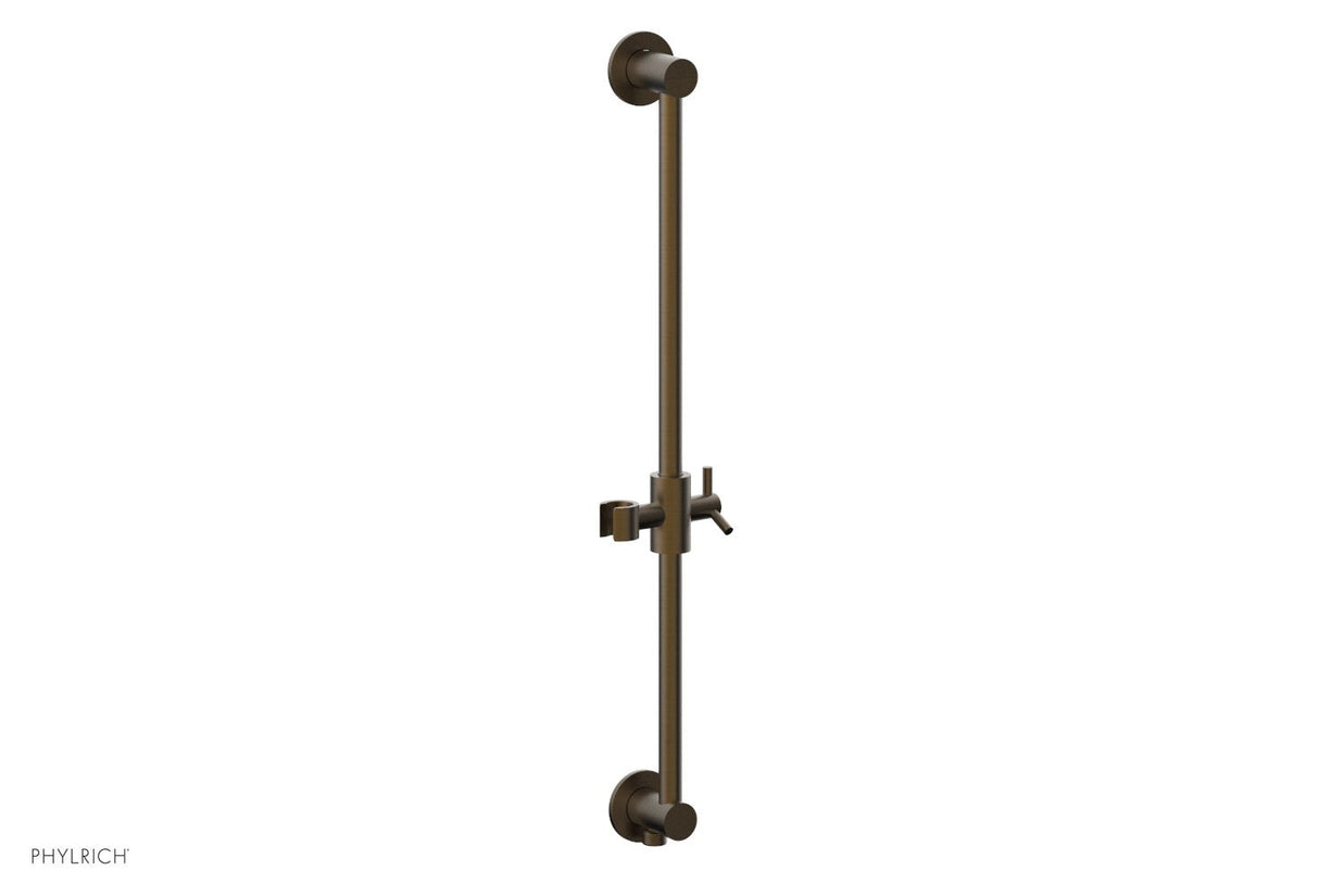 Phylrich 3-559-OEB 24" Integrated Slide Bar with built in Hose Outlet 3-559 - Old English Brass