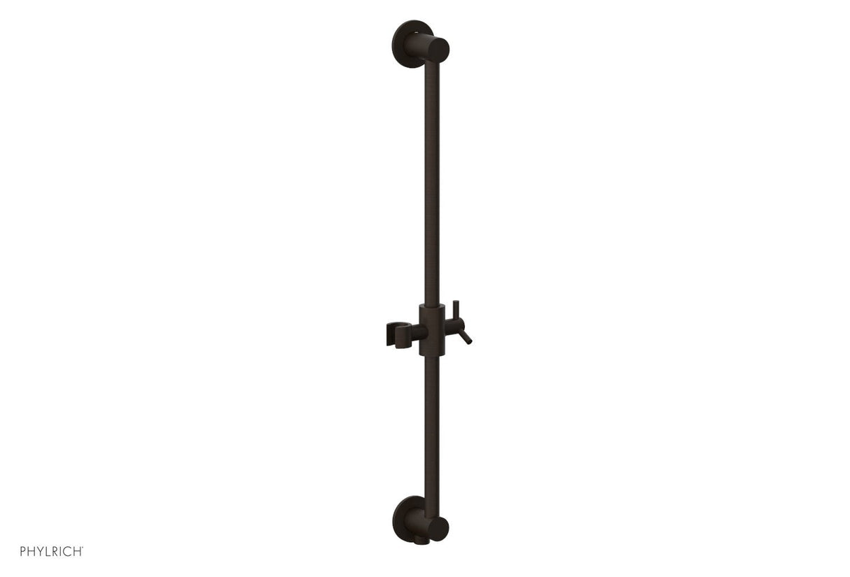 Phylrich 3-559-11B 24" Integrated Slide Bar with built in Hose Outlet 3-559 - Antique Bronze