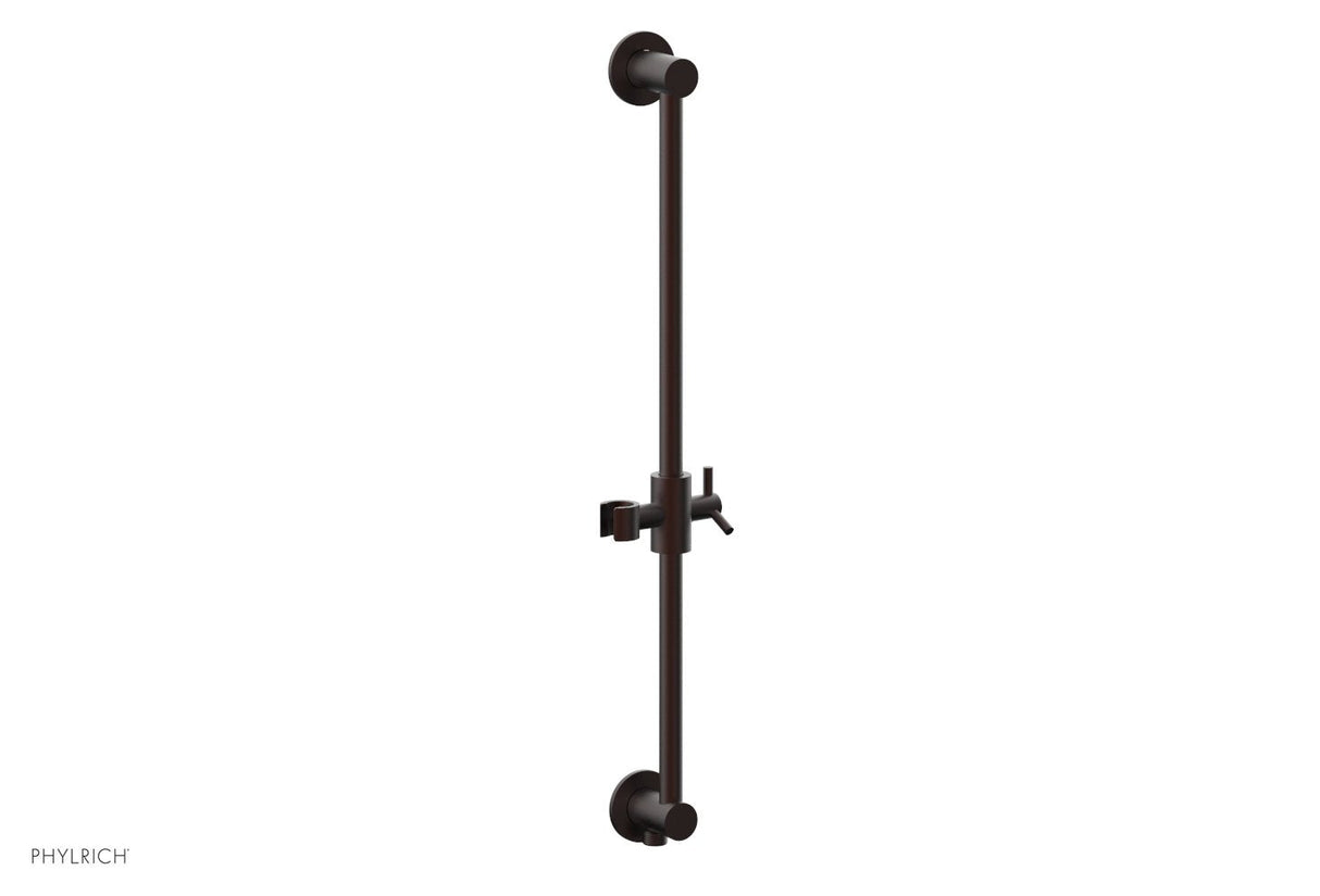 Phylrich 3-559-05W 24" Integrated Slide Bar with built in Hose Outlet 3-559 - Weathered Copper