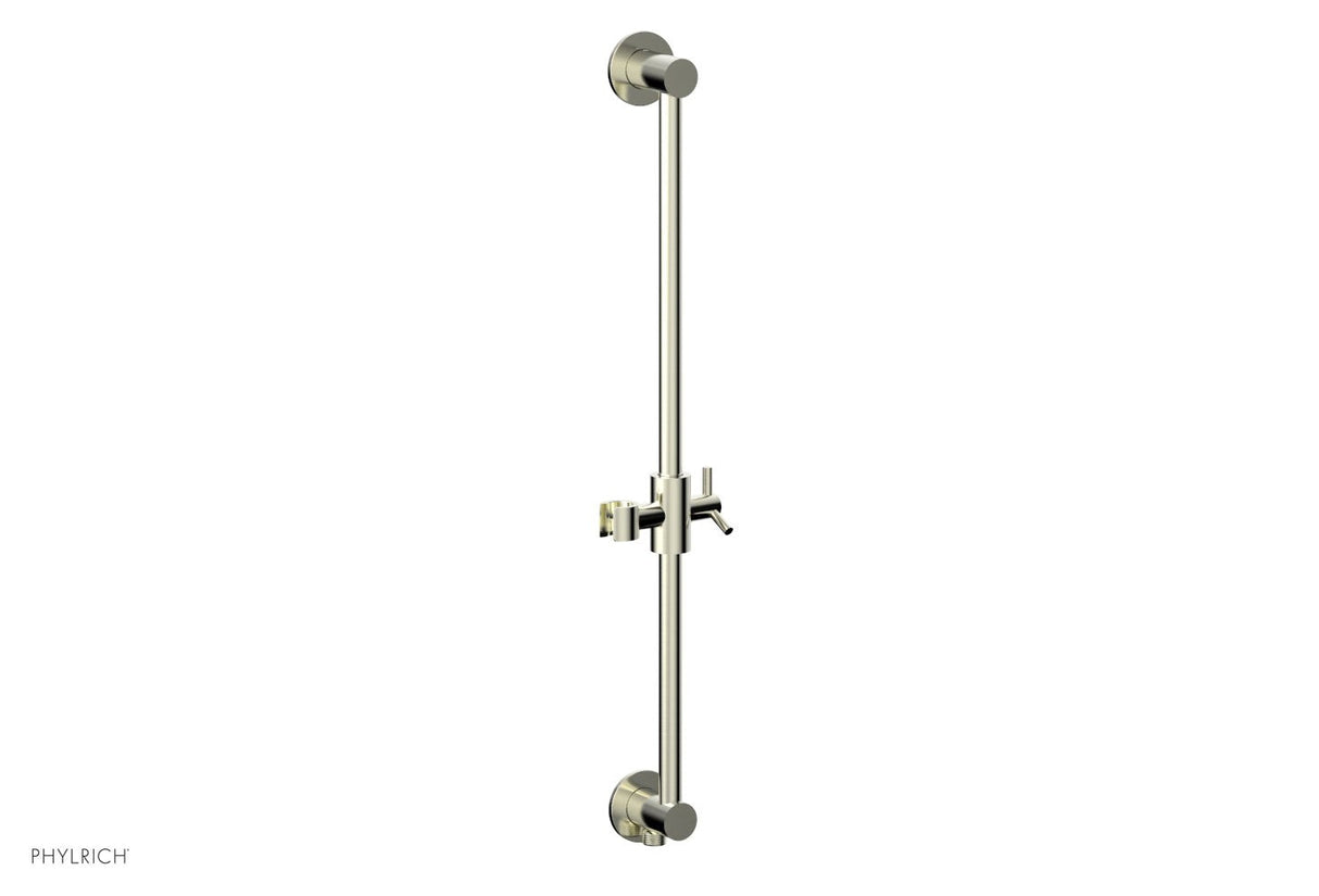 Phylrich 3-559-015 24" Integrated Slide Bar with built in Hose Outlet 3-559 - Satin Nickel