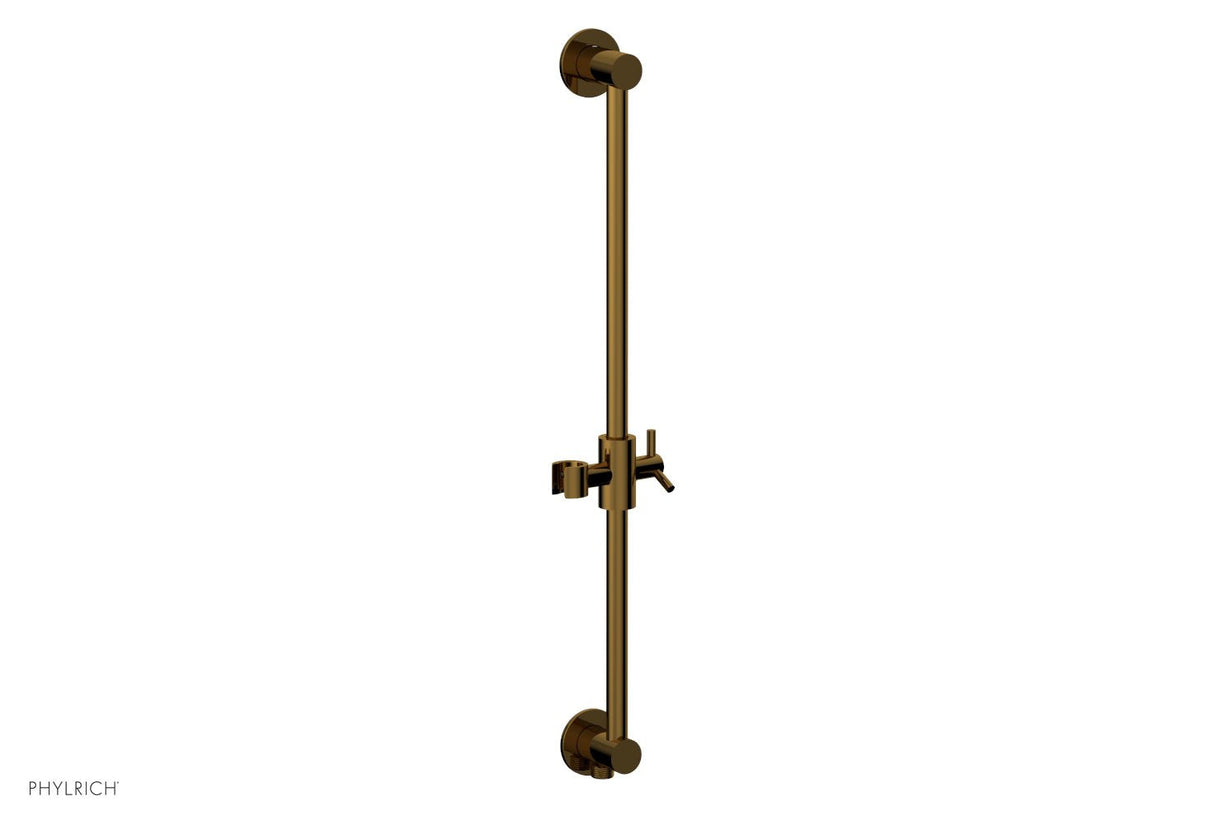 Phylrich 3-559-002 24" Integrated Slide Bar with built in Hose Outlet 3-559 - French Brass