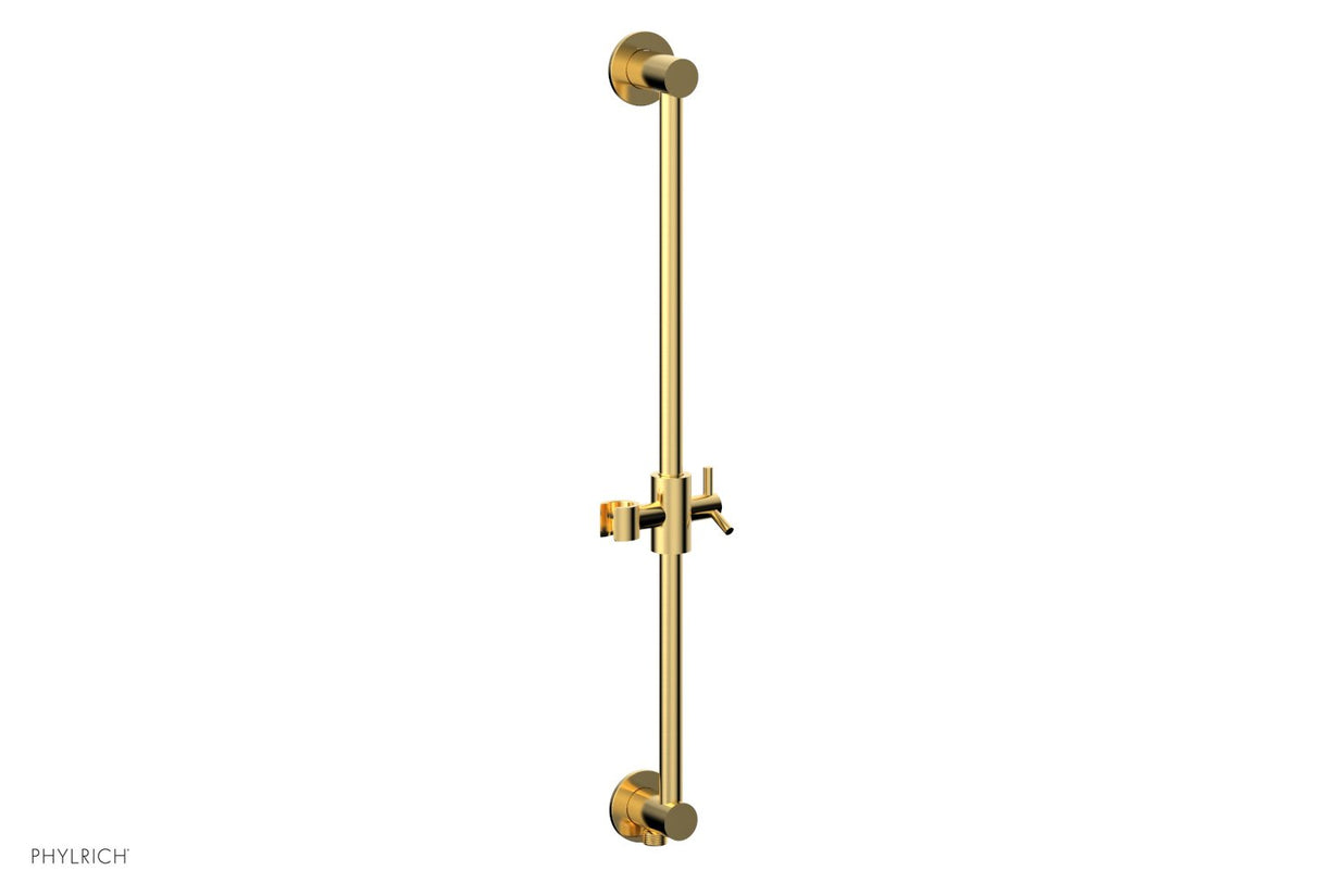 Phylrich 3-559-024 24" Integrated Slide Bar with built in Hose Outlet 3-559 - Satin Gold