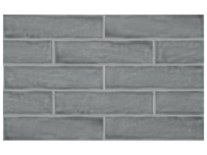 Anatolia Tile 3X12 Teramoda Charcoal Glossy 4000-0249-0 Charcoal - premium natural stone mosaic tile from Anatolia Tile, available at PoshHaus showroom in Keene, NH